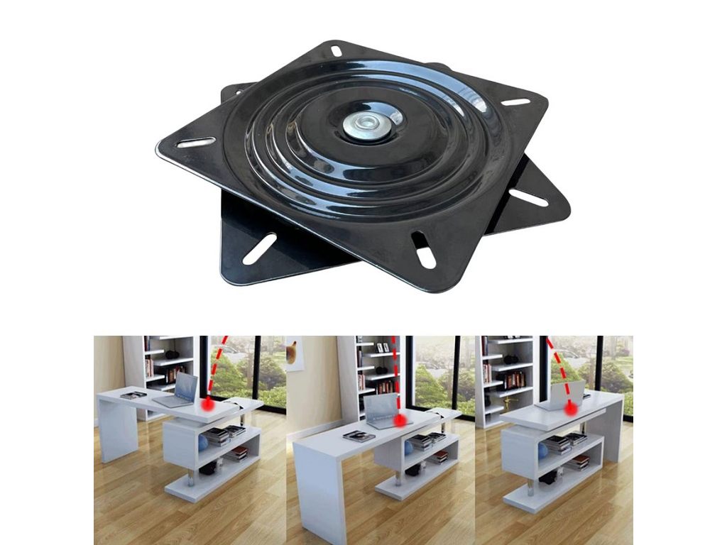 Piastra Girevole Quadra con Sfere Acciaio Nero mm.175x175  | GTV - immagine 3